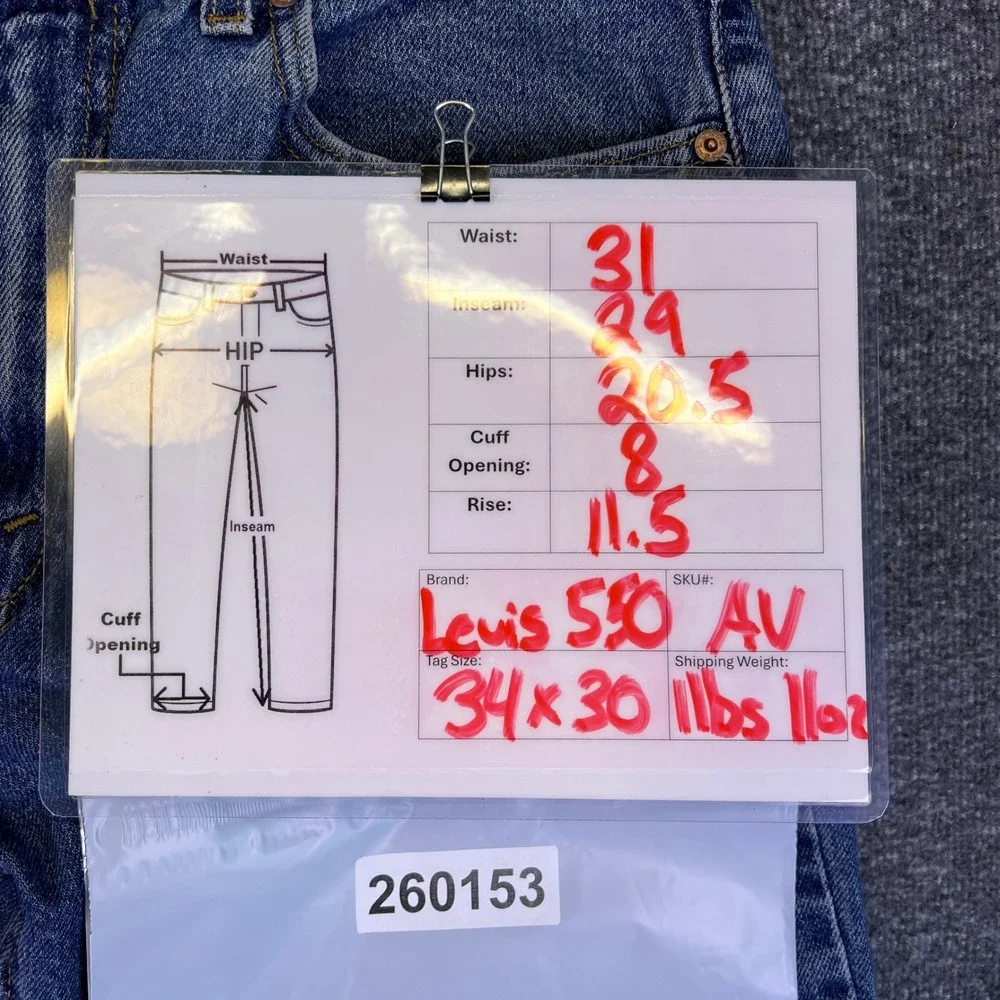 VTG Y2K Levis 550 Jeans Mens 34x30 Relaxed‎ Tapered Casual Baggy Denim Retro
